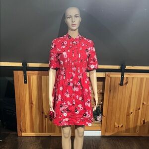 Kate Spade Red Floral Mini Dress